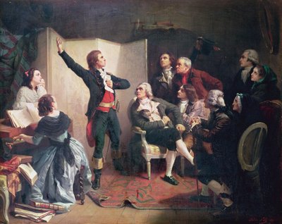 Rouget de Lisle (1760-1836) singing the Marseillaise at the home of Dietrich, Mayor of Strasbourg, 26th April 1792 by Isidore Pils